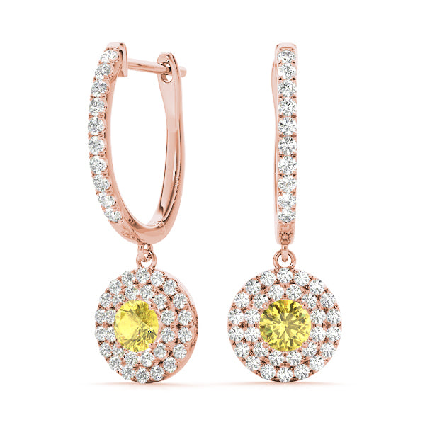 Round Halo Diamond Earrings · 1.56 ct tw