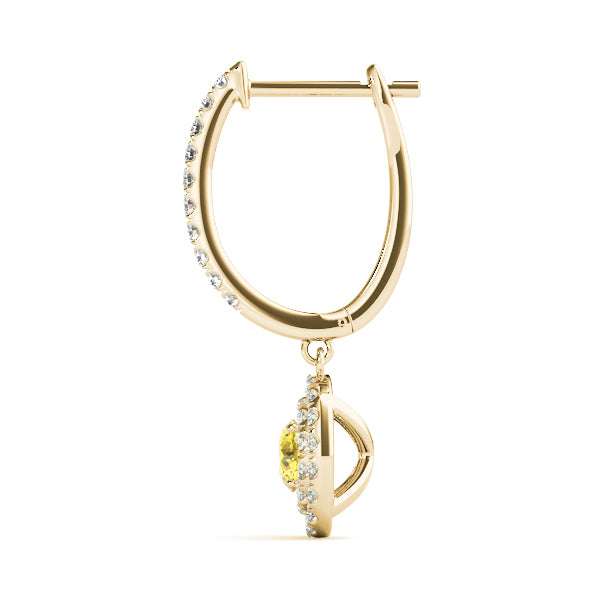 Round Halo Diamond Earrings · 2.11 ct tw