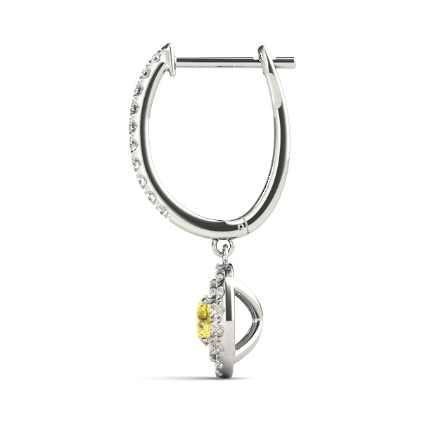 Round Halo Diamond Earrings · 2.11 ct tw