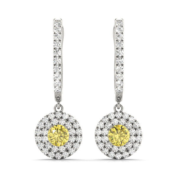 Round Halo Diamond Earrings · 1.01 ct tw
