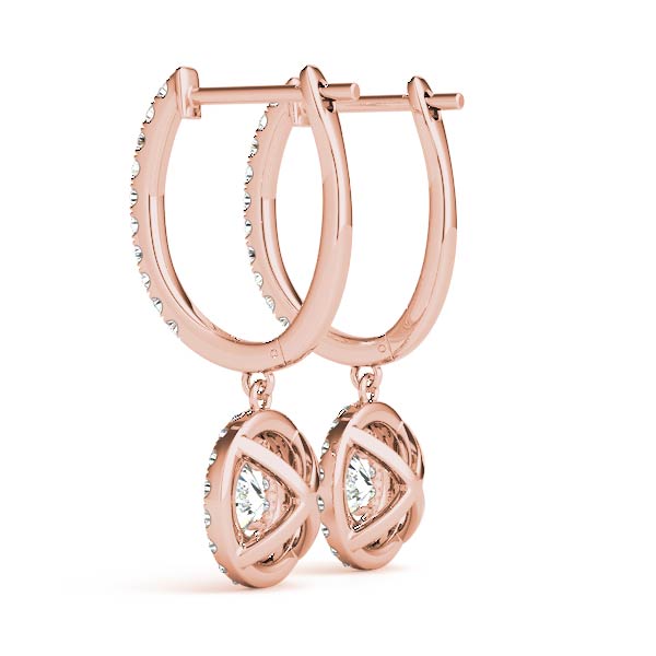 Round Halo Diamond Earrings · 1.01 ct tw