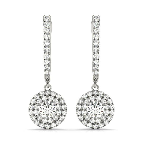 Round Halo Diamond Earrings · 2.11 ct tw
