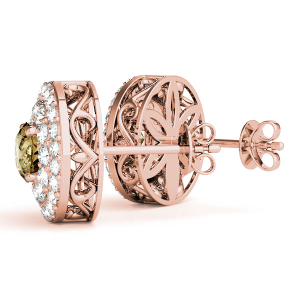 Round Halo Diamond Earrings · 1.92 ct tw