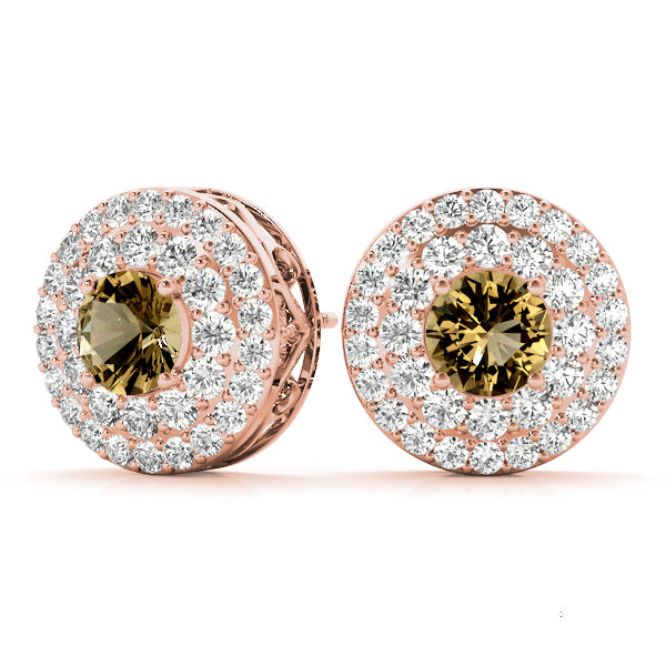 Round Halo Diamond Earrings · 1.92 ct tw