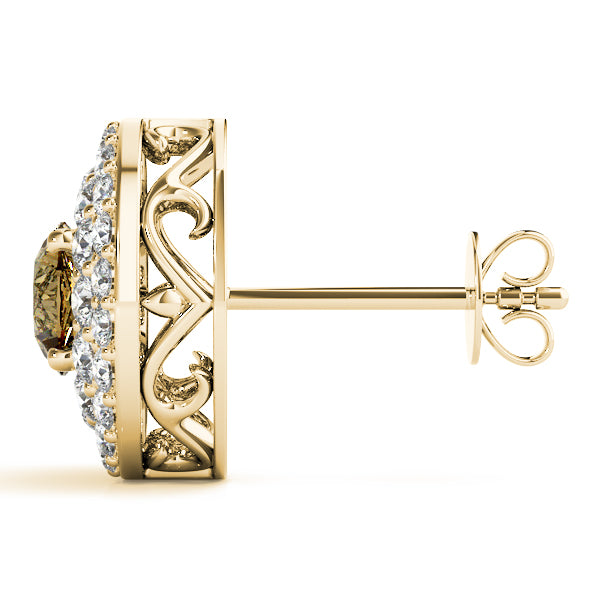 Round Halo Diamond Earrings · 1.30 ct tw