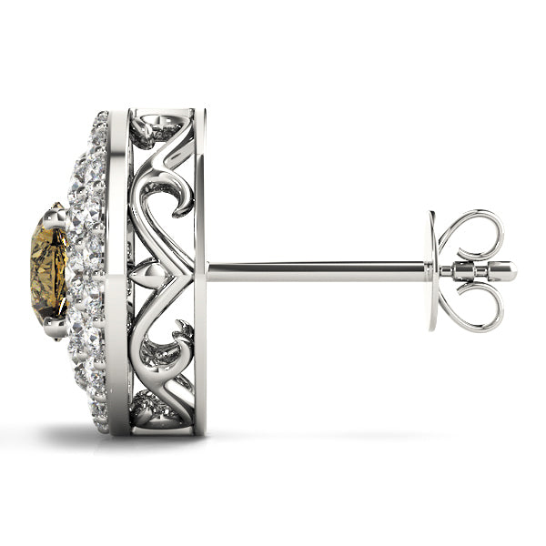 Round Halo Diamond Earrings · 1.30 ct tw