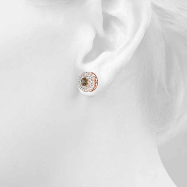 Round Halo Diamond Earrings · 1.92 ct tw