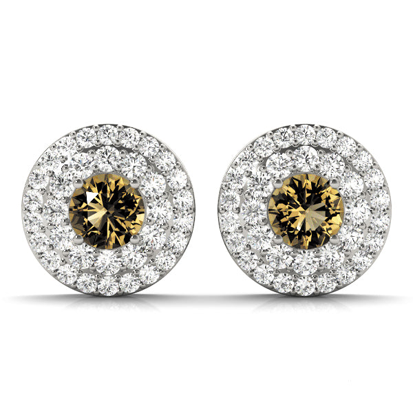 Round Halo Diamond Earrings · 1.56 ct tw