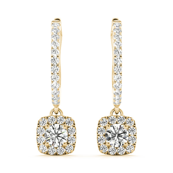 Round Halo Diamond Earrings · 2.92 ct tw