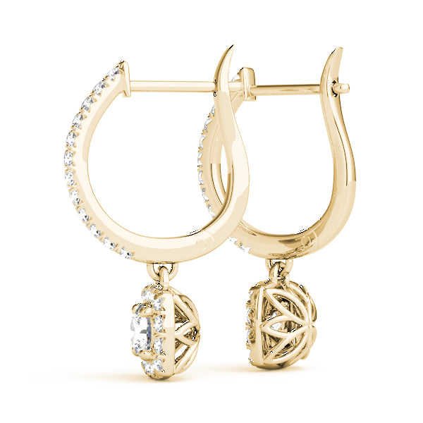 Round Halo Diamond Earrings · 2.92 ct tw
