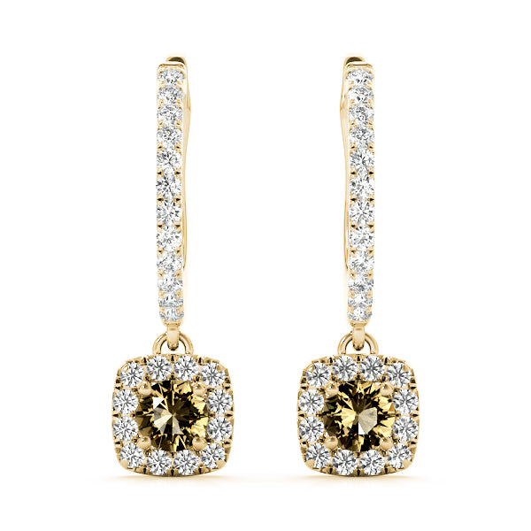 Round Halo Diamond Earrings · 2.92 ct tw