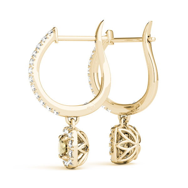 Round Halo Diamond Earrings · 2.92 ct tw