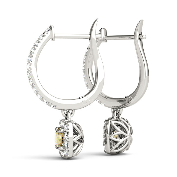 Round Halo Diamond Earrings · 2.92 ct tw