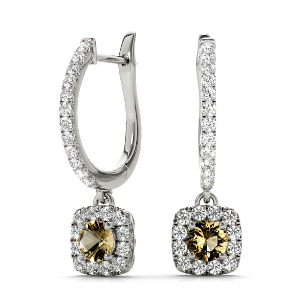 Round Halo Diamond Earrings · 2.92 ct tw