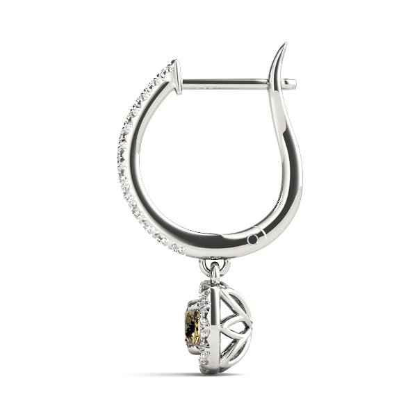 Round Halo Diamond Earrings · 1.00 ct tw