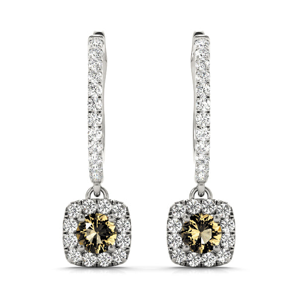 Round Halo Diamond Earrings · 1.31 ct tw