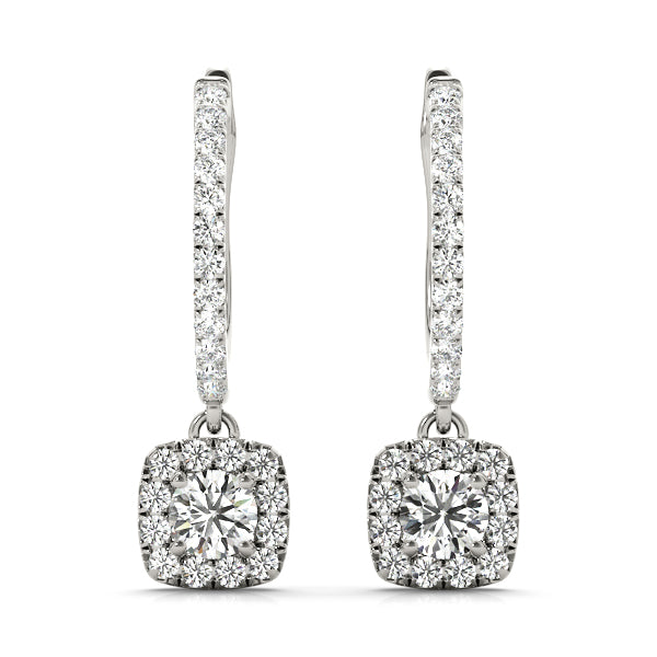 Round Halo Diamond Earrings · 2.92 ct tw