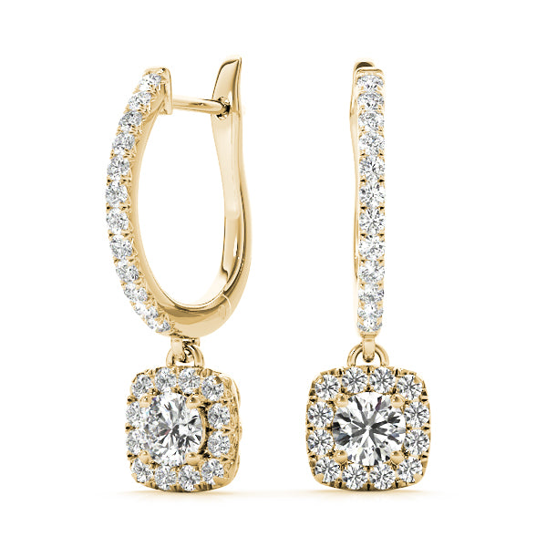 Round Halo Diamond Earrings · 2.92 ct tw