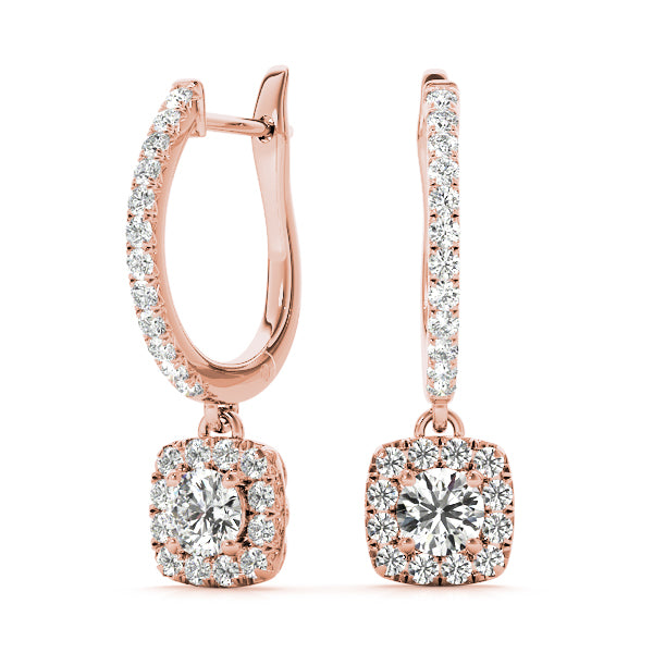 Round Halo Diamond Earrings · 1.31 ct tw