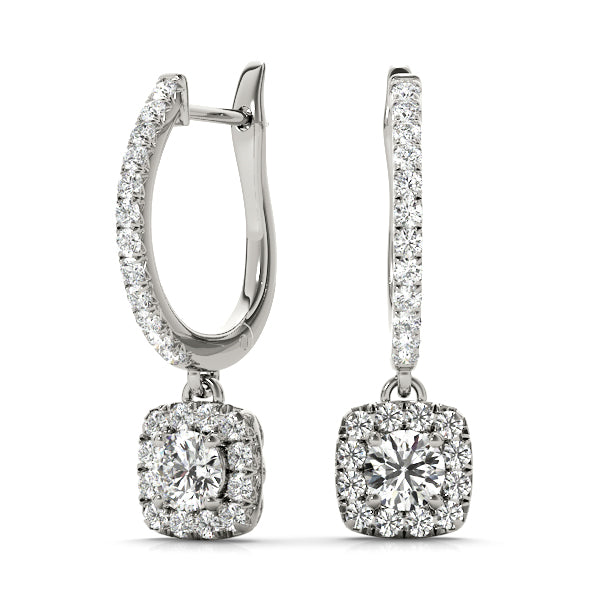 Round Halo Diamond Earrings · 2.92 ct tw