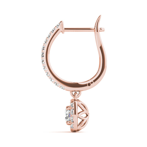 Round Halo Diamond Earrings · 2.92 ct tw