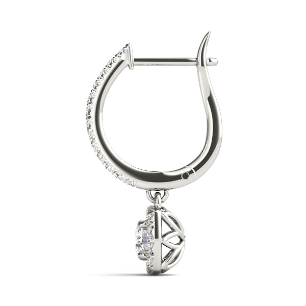 Round Halo Diamond Earrings · 2.92 ct tw