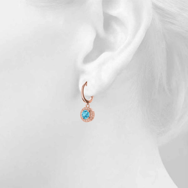 Round Single Stone Diamond Earrings · 0.50 ct tw