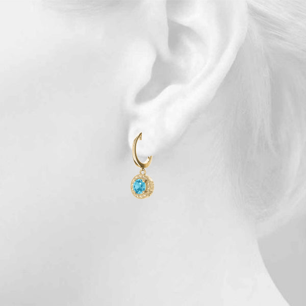 Round Single Stone Diamond Earrings · 0.50 ct tw