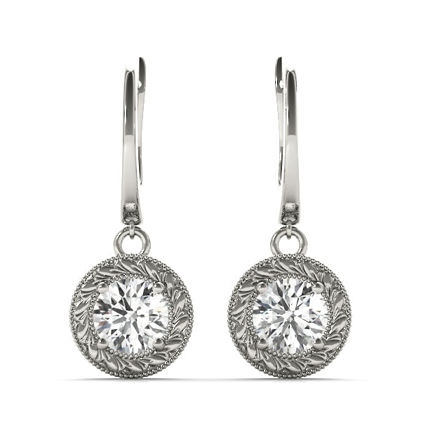 Round Single Stone Diamond Earrings · 1.00 ct tw