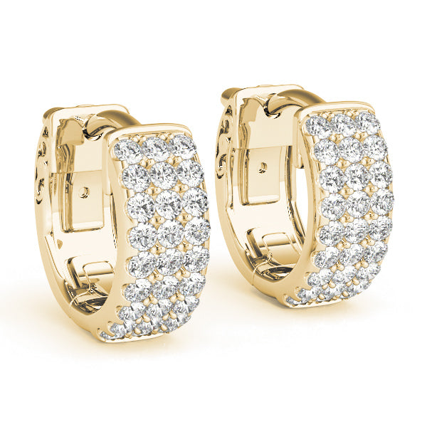 0.5 Inch 3 Row Flat Diamond Hoop · 0.54 ct tw
