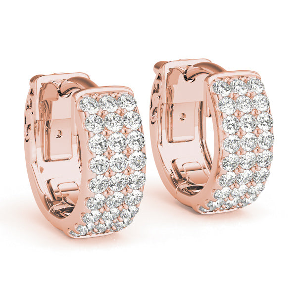 0.5 Inch 3 Row Flat Diamond Hoop · 0.54 ct tw