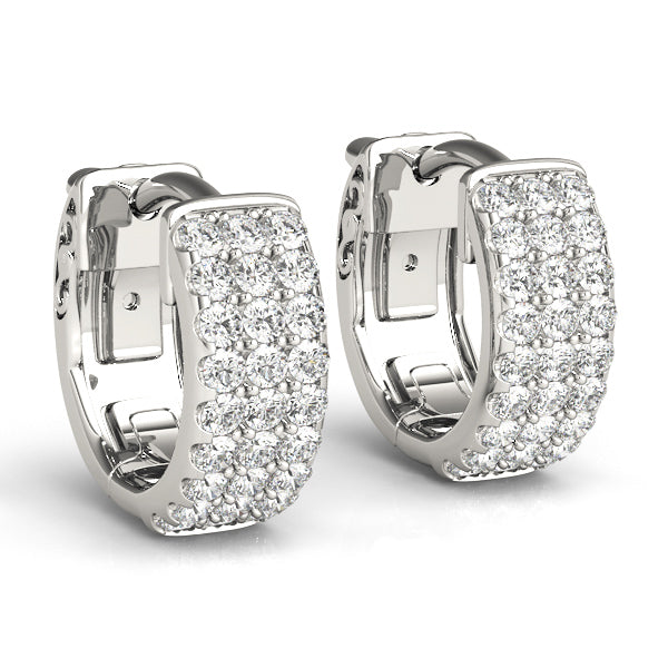0.5 Inch 3 Row Flat Diamond Hoop · 0.54 ct tw
