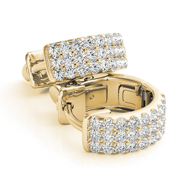 0.5 Inch 3 Row Flat Diamond Hoop · 0.54 ct tw