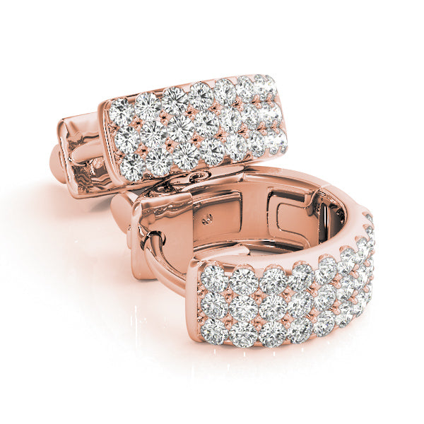 0.5 Inch 3 Row Flat Diamond Hoop · 0.54 ct tw