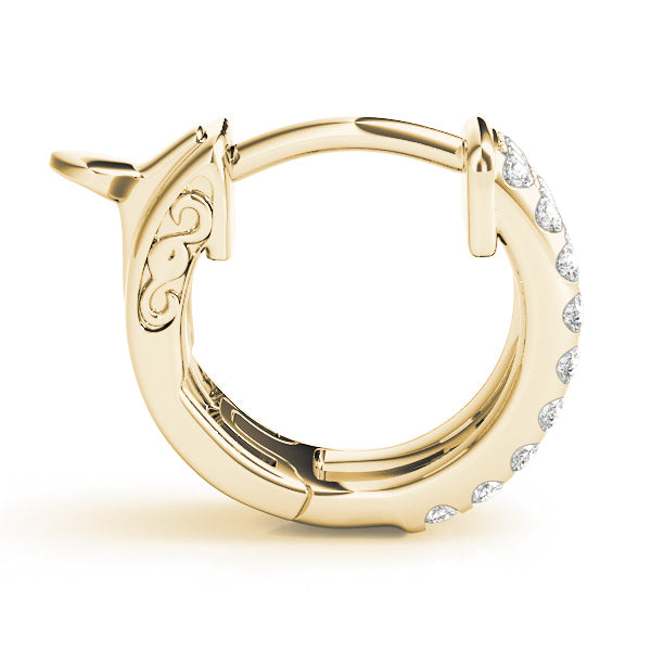 0.5 Inch 3 Row Flat Diamond Hoop · 0.54 ct tw