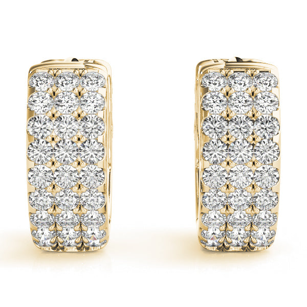 0.5 Inch 3 Row Flat Diamond Hoop · 0.54 ct tw