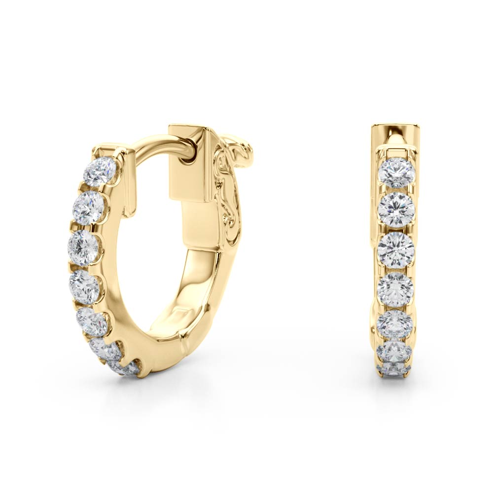 0.5 Inch 1 Row Diamond Hoop · 0.28 ct tw