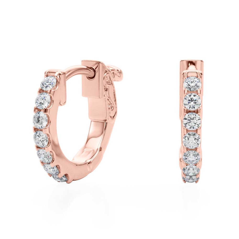 0.5 Inch 1 Row Diamond Hoop · 0.28 ct tw