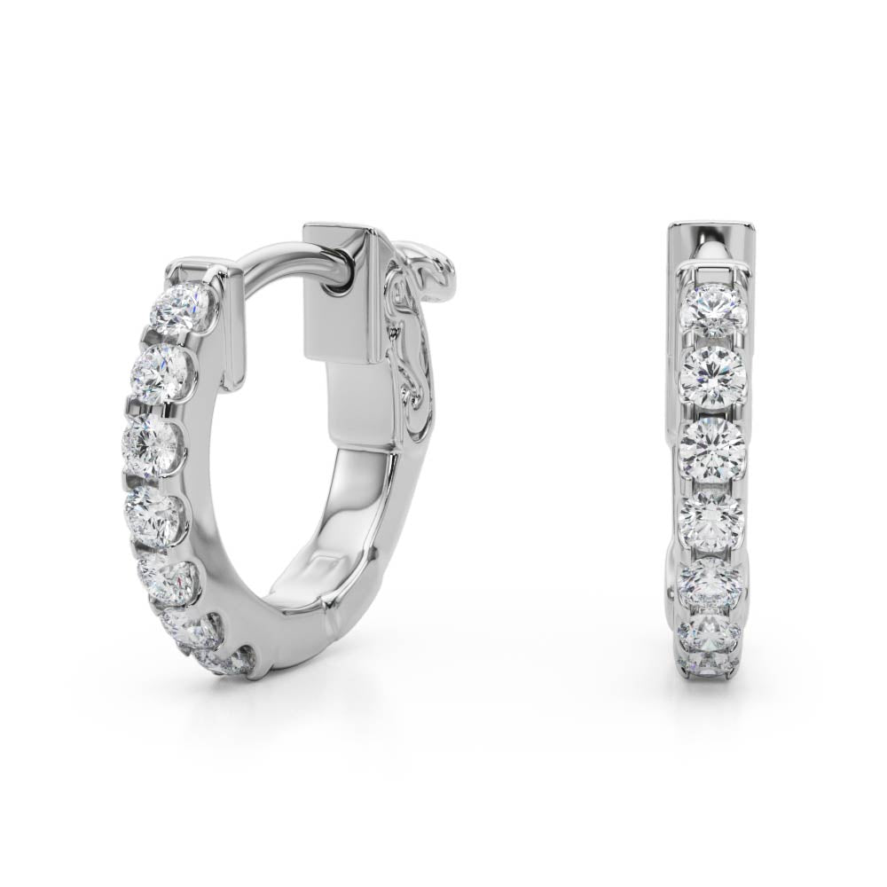 0.5 Inch 1 Row Diamond Hoop · 0.28 ct tw