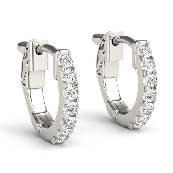 0.5 Inch 1 Row Diamond Hoop · 0.28 ct tw