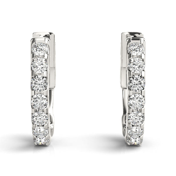 0.5 Inch 1 Row Diamond Hoop · 0.28 ct tw