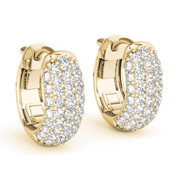0.5 Inch 5 Row Pave Diamond Earrings · 0.83 ct tw