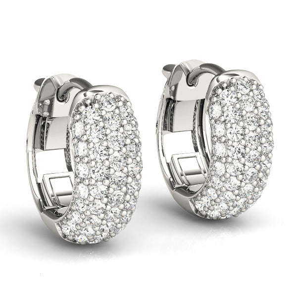 0.5 Inch 5 Row Pave Diamond Earrings · 0.83 ct tw
