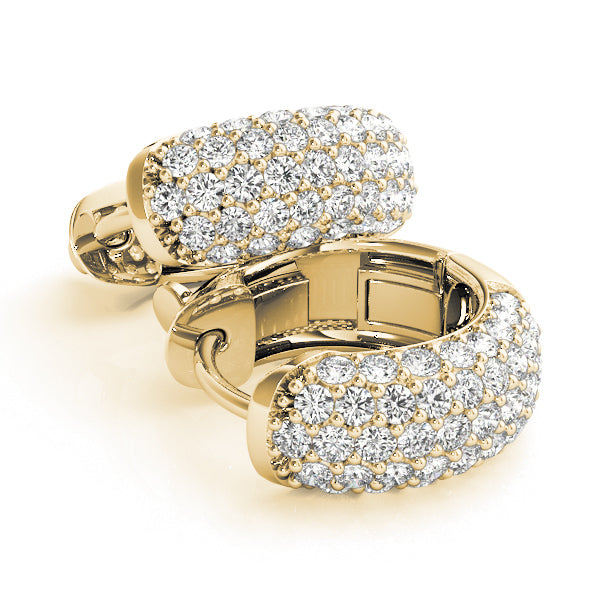 0.5 Inch 5 Row Pave Diamond Earrings · 0.83 ct tw