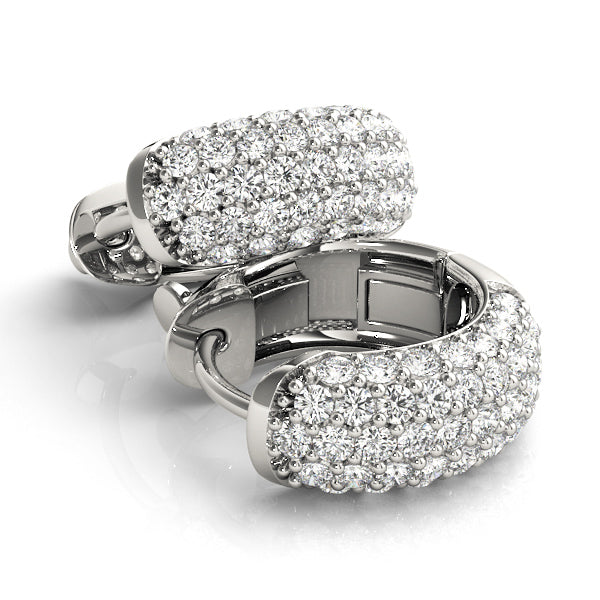 0.5 Inch 5 Row Pave Diamond Earrings · 0.83 ct tw