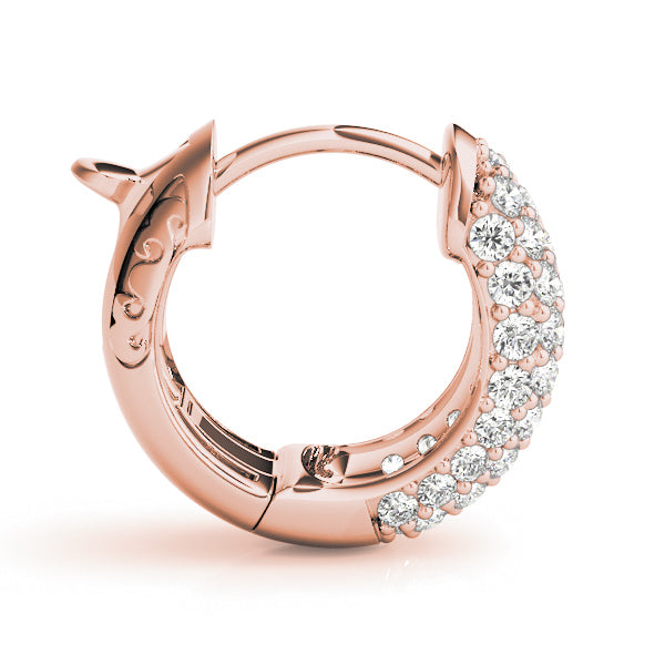 0.5 Inch 5 Row Pave Diamond Earrings · 0.83 ct tw