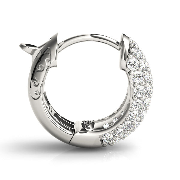 0.5 Inch 5 Row Pave Diamond Earrings · 0.83 ct tw