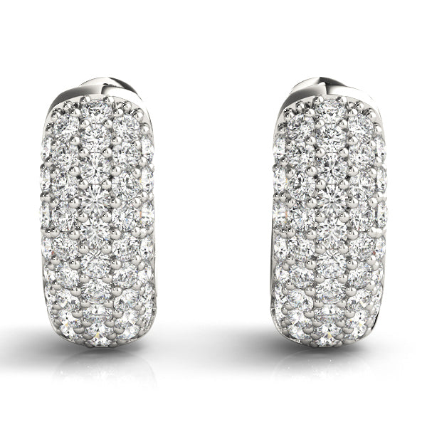0.5 Inch 5 Row Pave Diamond Earrings · 0.83 ct tw