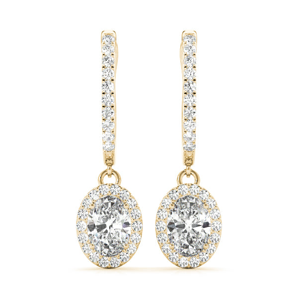 Oval Halo Diamond Earrings · 2.37 ct tw