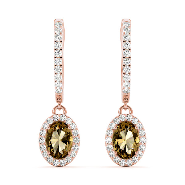 Oval Halo Diamond Earrings · 4.50 ct tw